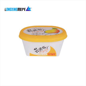 color printed IML in mold label printing for plastic PP pudding jelly cup